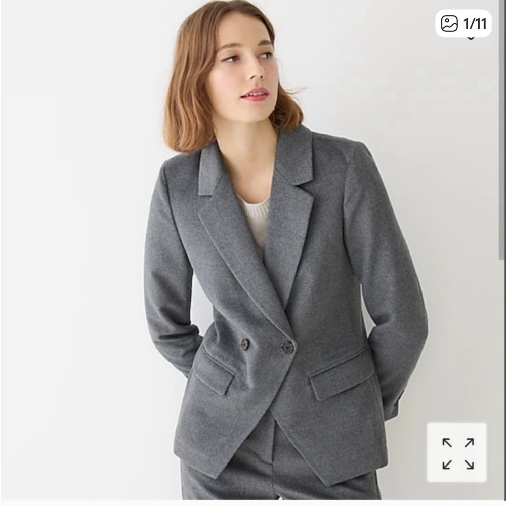 J. Crew Devon Blazer in Drapey Flannel NWT 12 Tall